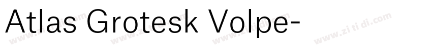 Atlas Grotesk Volpe字体转换